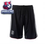 Лион трусы игровые выездные 2012-13 Adidas черные / OL Short 2012 / 2013