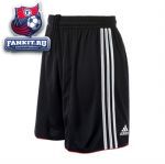 Лион трусы игровые выездные 2012-13 Adidas черные / OL Short 2012 / 2013