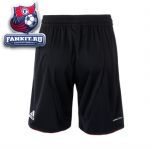 Лион трусы игровые выездные 2012-13 Adidas черные / OL Short 2012 / 2013