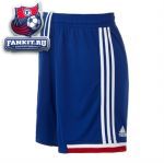 Лион трусы игровые домашние 2012-13 Adidas синие / OL Short 2012 / 2013
