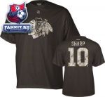 Футболка Чикаго Блэкхокс / Patrick Sharp #10 Chicago Blackhawks Reebok Digital Camo Name & Number T-Shirt