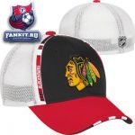 Кепка Чикаго Блэкхокс / Chicago Blackhawks Reebok Mesh Back Logo Flex Hat