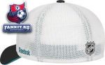 Кепка Сан-Хосе Шаркс / San Jose Sharks Reebok Mesh Back Logo Flex Hat