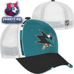 Кепка Сан-Хосе Шаркс / San Jose Sharks Reebok Mesh Back Logo Flex Hat