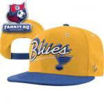 Кепка Сент-Луис Блюз / St. Louis Blues Gold/Royal Blue Shadow Script Snapback Adjustable Hat