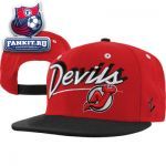 Кепка Нью-Джерси Девилз / New Jersey Devils Scarlet/Black Shadow Script Snapback Adjustable Hat
