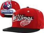 Кепка Детройт Ред Уингз / Detroit Red Wings Scarlet/Black Shadow Script Snapback Adjustable Hat