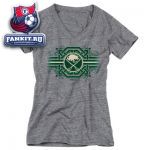 Женская футболка Баффало Сейбрз / Buffalo Sabres Women's Grey Celtic Band Tri-Blend V-Neck T-Shirt