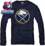 Кофта Баффало Сейбрз / Buffalo Sabres Navy Blue Majestic Threads Long Sleeve Tri-Blend T-Shirt