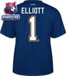 Футболка Сент-Луис Блюз / Brian Elliot Blue Reebok St. Louis Blues Alternate Name and Number T-Shirt