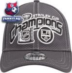 Кепка Лос-Анджелес Кингз / Los Angeles Kings New Era 39THIRTY NHL 2012 Stanley Cup Champions Official Locker Room Hat