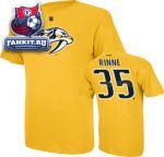 Футболка Нэшвилл Предаторз / Pekka Rinne Gold Reebok Name and Number Nashville Predators T-Shirt