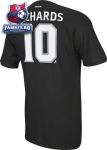 Футболка Лос-Анджелес Кингз / Mike Richards Black Reebok Los Angeles Kings Name and Number T-Shirt