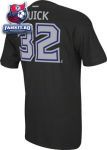 Футболка Лос-Анджелес Кингз / Jonathan Quick Black Reebok Los Angeles Kings Name and Number T-Shirt