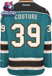 Игровой свитер Сан-Хосе Шаркс / Logan Couture Jersey: Reebok Teal #39 San Jose Sharks Premier Jersey