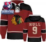 Кофта Чикаго Блэкхокс / Bobby Hull Old Time Hockey Chicago Blackhawks Alumni Lace Hooded Sweatshirt