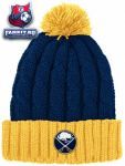 Женская шапка Баффало Сейбрз / Buffalo Sabres Women's Cuffed Pom Knit Hat