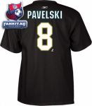 Футболка Сан-Хосе Шаркс / Joe Pavelski Black Reebok Name and Number San Jose Sharks T-Shirt