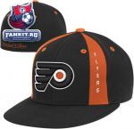 Кепка Филадельфия Флайерз / Philadelphia Flyers Black Mitchell & Ness Panel Down Fitted Hat