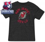Футболка Нью-Йорк Рейнджерс / New Jersey Devils Black Reebok Navigating The Logo Tri-Blend T-Shirt