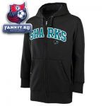 Толстовка Сан-Хосе Шаркс / San Jose Sharks Black Signature Full-Zip Fleece Hooded Sweatshirt