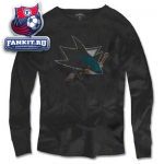 Кофта Сан-Хосе Шаркс / San Jose Sharks '47 Brand Charcoal Vintage Logo Scrum Long Sleeve T-Shirt