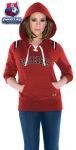 Женская толстовка Чикаго Блэкхокс / Chicago Blackhawks Women's Touch Laced Up Fleece Hooded Sweatshirt - by Alyssa Milano