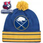 Шапка Баффало Сейбрз / Buffalo Sabres Mitchell & Ness Vintage Jersey Stripe Cuffed Knit Hat