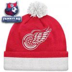 Шапка Детройт Ред Уингз / Detroit Red Wings Mitchell & Ness Vintage Jersey Stripe Cuffed Knit Hat