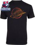 Футболка Ванкувер Кэнакс / Vancouver Canucks Old Time Hockey Black Throwback Fashion T-Shirt