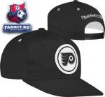 Кепка Филадельфия Флайерз / Philadelphia Flyers Mitchell & Ness Black Vintage Novelty 'Pinch Panel' Snapback Hat