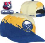 Кепка Баффало Сейбрз / Buffalo Sabres Mitchell & Ness Cream Vintage 'Paintbrush' Snapback Hat