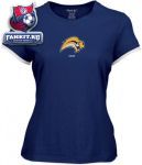 Женская футболка Баффало Сейбрз / Buffalo Sabres Women's Frosted Logo Cap Sleeve Layered Tissue Tee