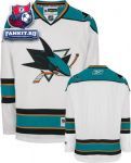 Игровой свитер Сан-Хосе Шаркс / Joe Thornton Jersey: Reebok White #19 San Jose Sharks Premier Jersey