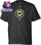 Футболка Миннесота Уайлд / Minnesota Wild -Black- Primary Logo T-Shirt