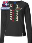 Женская кофта Миннесота Уайлд / Minnesota Wild -Black- Women's Astronomy Split Neck Top