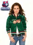 Женская куртка Миннесота Уайлд / Minnesota Wild Women's Classic Satin Baseball Collar Jacket - by Alyssa Milano