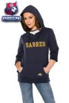 Женская толстовка Баффало Сейбрз / Buffalo Sabres Women's Laser Cut 3/4 Sleeve Pullover Hoodie - by Alyssa Milano