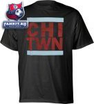 Футболка Чикаго Блэкхокс / Chi-Town Between the Bars Black T-Shirt