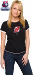 Женская футболка Нью-Джерси Девилз / New Jersey Devils Women's Logo Premier Too Cap Sleeve Layered Tissue Tee