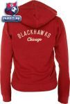 Женская толстовка Чикаго Блэкхокс / Chicago Blackhawks Women's Queensboro Lace Hooded Sweatshirt