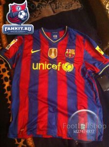 Барселона майка игровая домашняя David Villa 2009-10