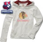 Женская толстовка Чикаго Блэкхокс / Chicago Blackhawks Women's White '47 Brand On Deck Hooded Sweatshirt