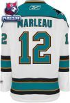Игровой свитер Сан-Хосе Шаркс / Patrick Marleau Jersey: Reebok White #12 San Jose Sharks Premier Jersey