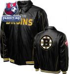 Куртка Бостон Брюинз / Boston Bruins Faux Leather Full-Zip Varsity Jacket
