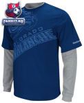 Кофта Колорадо Эвеланш / Colorado Avalanche Navy Scrimmage Splitter Long Sleeve Layered T-Shirt