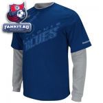 Кофта Сент-Луис Блюз / St. Louis Blues Navy Scrimmage Splitter Long Sleeve Layered T-Shirt