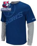 Кофта Баффало Сейбрз / Buffalo Sabres Navy Scrimmage Splitter Long Sleeve Layered T-Shirt