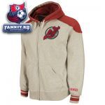 Толстовка Нью-Джерси Девилз / New Jersey Devils Grey Team Classic Full-Zip Fleece Hooded Sweatshirt