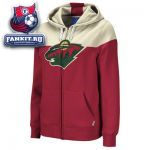 Женская толстовка Миннесота Уайлд / Minnesota Wild Women's Red Full-Zip Hooded Sweatshirt
